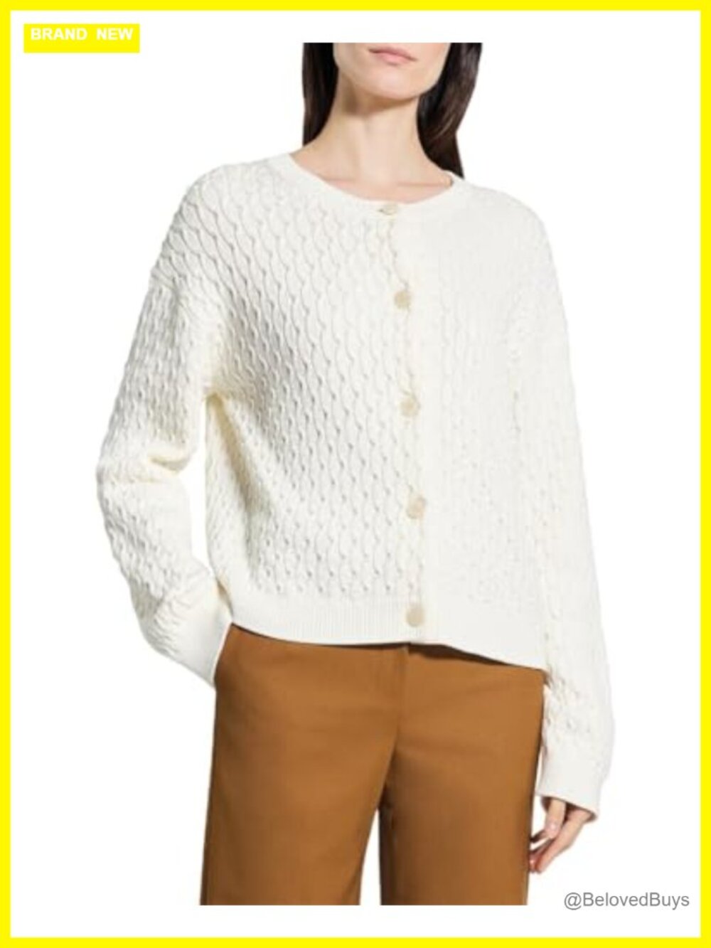 Theory Textured Cardigan Long Sleeve Regular Fit Women's Sweater